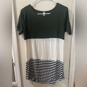 Colorblock tshirt tunic Small